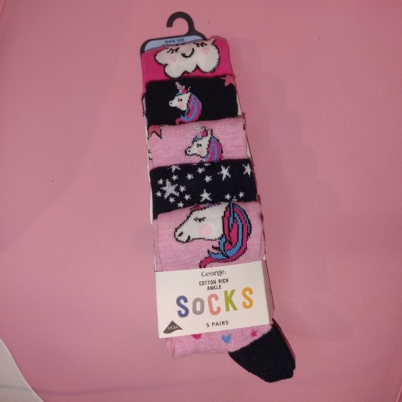 George Kids 5pk Socks - Picture 1 of 1